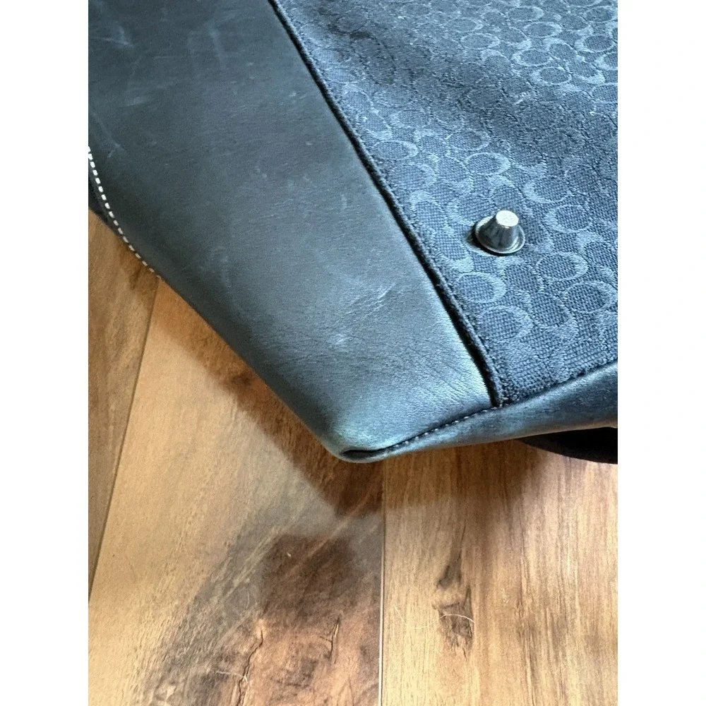 Coach Voyage Cabin Duffle Bag Black Y2K Preowned F77115 *Missing Strap